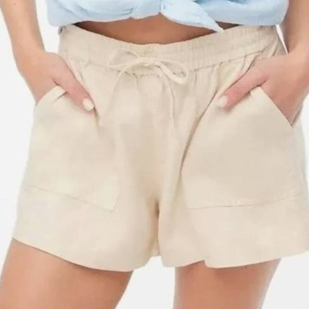 J. Crew Factory Linen Shorts with tie size medium